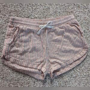 Striped Pink and Gray Lounge Shorts